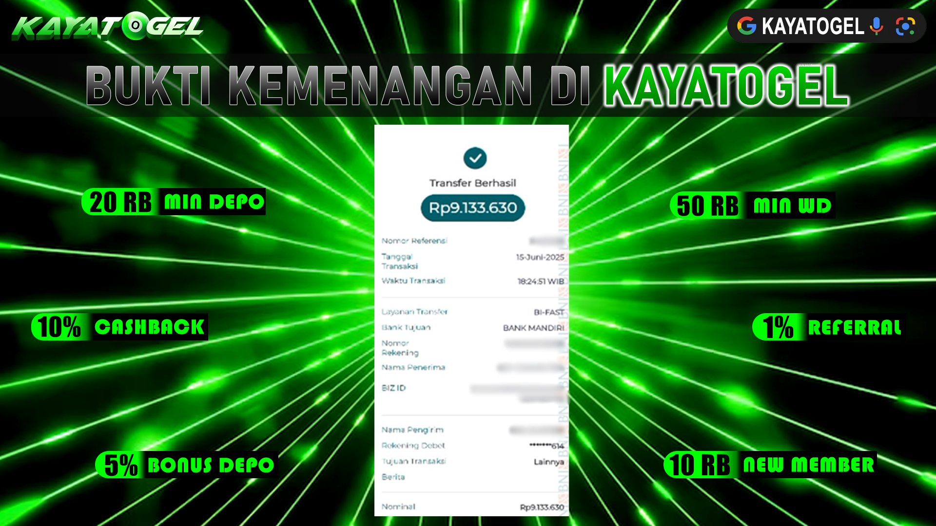 KAYATOGEL JACKPOT TOGEL PASARAN SINGAPORE Rp.9.133.630.,- LUNAS