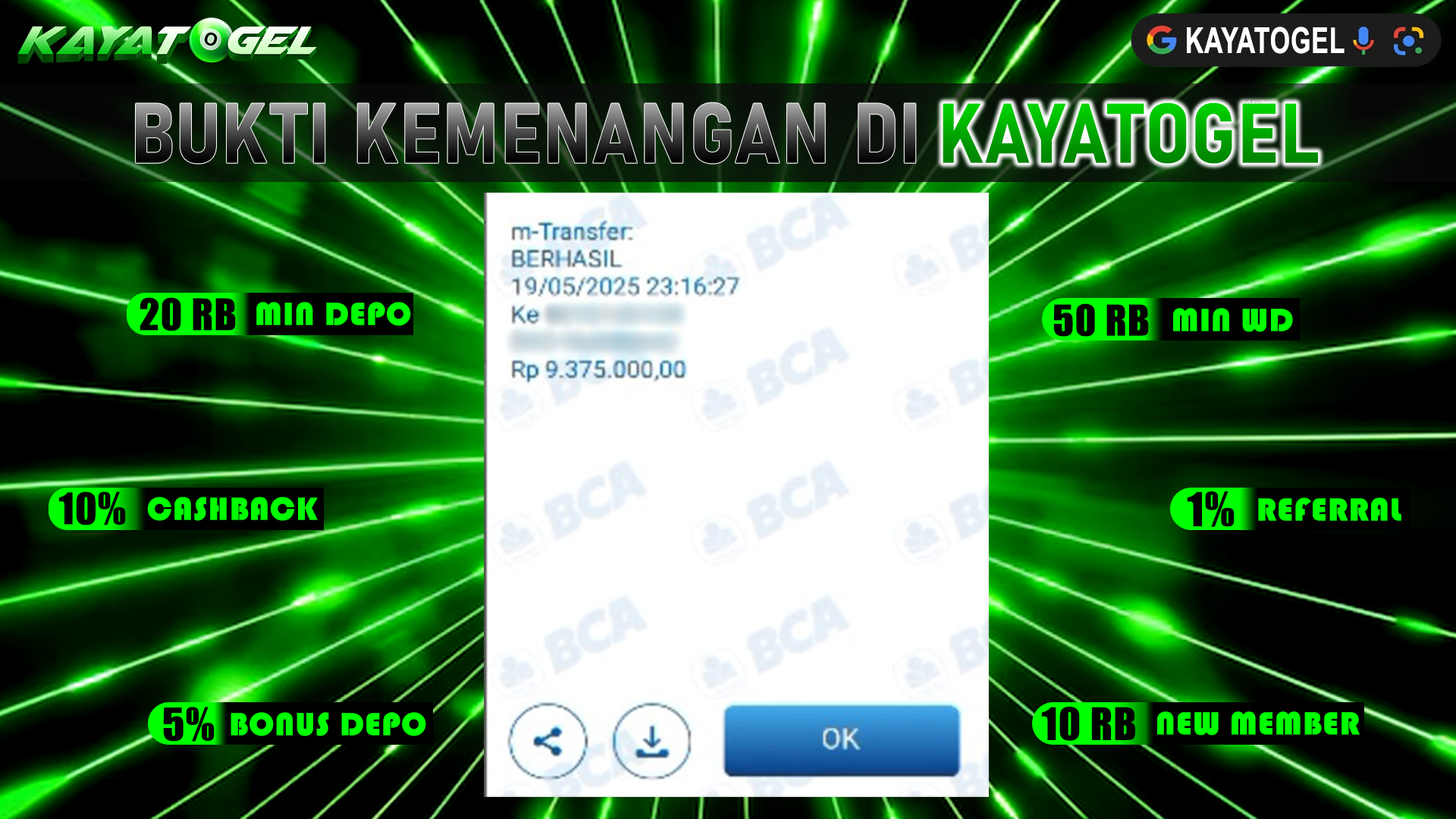 KAYATOGEL JACKPOT TOGEL PASARAN HONGKONG Rp.9.375.000.,- LUNAS