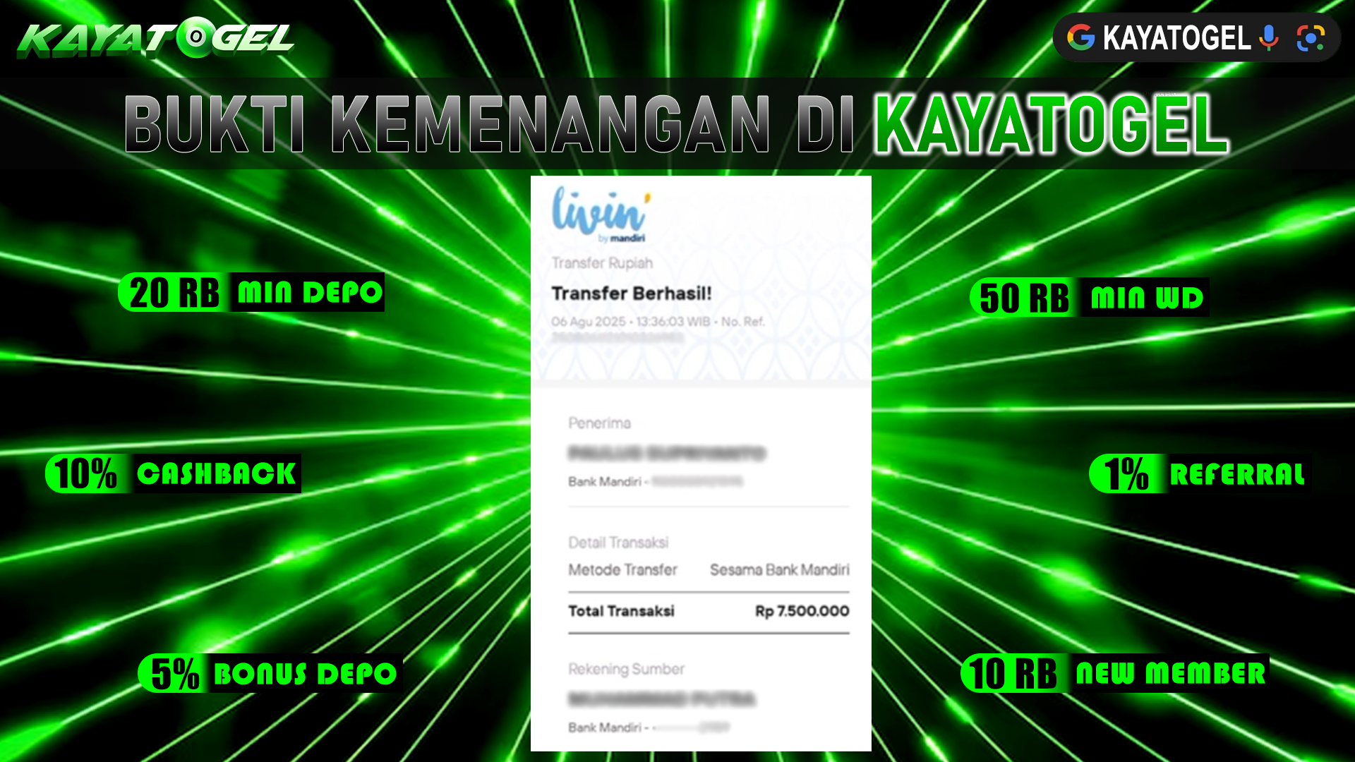 KAYATOGEL JACKPOT SLOT WILD BANDITO Rp.7.500.000.,- LUNAS